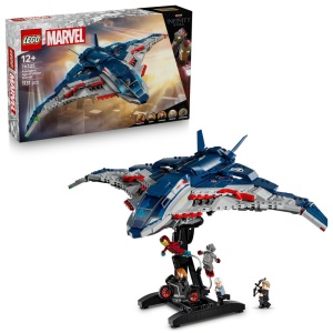 Set constructie LEGO Marvel Quinjet Avengers Age of Ultron 76325, 1131 piese, 5 figurine