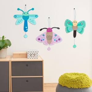 Set creativ HABA Hampeltier Schmetterlinge 3 fluturi mobili, inclusiv fotokarton si snur - Img 6
