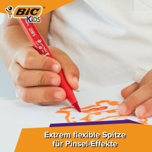 Set Creioane Aquarell BIC Kids Visaquarelle, 10 culori, cu varf flexibil - Img 4