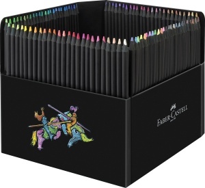Set Creioane Colorate Faber-Castell Black Edition 100 culori, Ergonomice, Bruchprotected