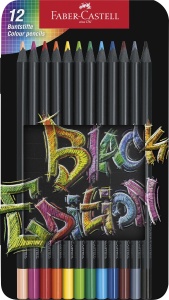 Set Creioane Colorate Faber-Castell Black Edition 12 Bucati, Ergonomice, Bruchfest - Img 2