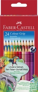Set Creion Colorat Faber-Castell Colour Grip, 24 Culori, Ergonomic, Bruchsicher