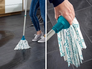 Set Curatare Leifheit Classic Mop Viscose cu Eimer 12L si Mop Flexibil - Img 3