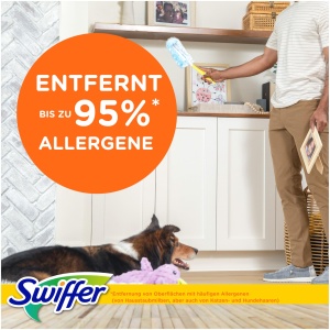 Set curatare Swiffer Staubmagnet Starter 1 maner 13 rezerve cap flexibil eficient pentru praf si par de animale - Img 6