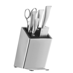 Set cutite bucatarie WMF Grand Gourmet, 6 piese, otel inoxidabil, bloc FlexTec
