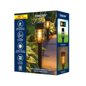 Set de 2 lampi solare pentru gradina Beper P207ILO021, LED, IP44, autonomie 6 ore - Img 8