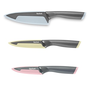 Set de 3 cutite Tefal Slicy, inox cu maner Soft Touch, culori pastel - Img 2