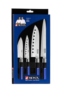 Set de 4 cutite japoneze Monix Solid din otel inoxidabil, cu maner ergonomic - Img 2