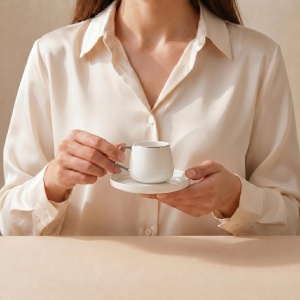 Set de 6 Cesti Cafea Karaca Saturn, Porcelain, 90 ml, Design Elegant - Img 2