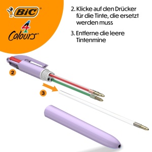 Set de 8 Pixuri BIC 4 Culori cu Design Variat, Reincarcabile, 1.0 mm - Img 7