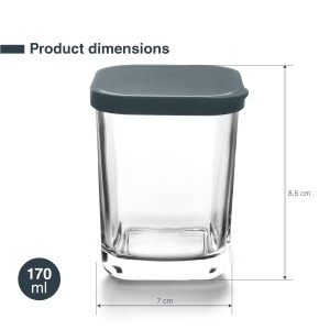 Set de 9 pahare din sticla pentru preparat iaurt, Lacor 69438, 170 ml, BPA-free - Img 3