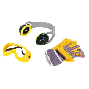Set de accesorii pentru copii Theo Klein Bosch, manusi, ochelari si protectie urechi