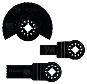 Set de accesorii pentru multifunctionale Bosch 3 piese, Starlock, pentru lemn