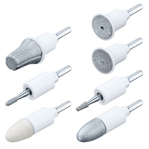 Set de achizitie suplimentar Beurer pentru dispozitivul de manichiura/pedichiura MP 41, 7 accesorii din safir si pasla, pentru ingrijirea mainilor si picioarelor