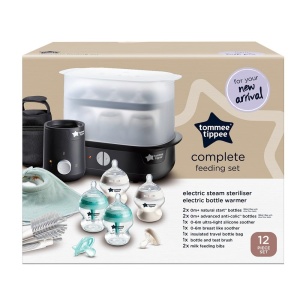 Set de alimentare pentru bebelusi Tommee Tippee cu sterilizator electric, negru - Img 2
