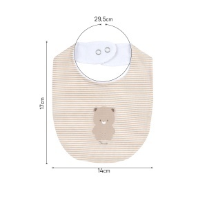Set de Bavete Chicco - 5 Bavete din Frottee, 100 Bumbac, Design cu Ursuleti - Img 2