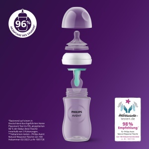 Set de Biberon Philips AVENT SCD65711, 4 Biberonuri, Suport Anti-colici, 0-12 luni - Img 2