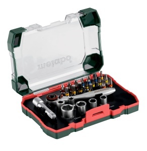 Set de Bituri si Chei Metabo SP, 26 piese, S 2-Bits si Steckschlussel - Img 2
