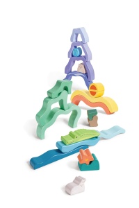 Set de Blocuri de Constructie Hape cu Tema Naturii, 22 Piese Colorate, pentru 24 Luni - Img 3