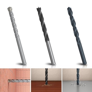Set de burghie Fischer 18 piese, pentru zidarie, lemn si metal, dimensiuni 3-10 mm - Img 3