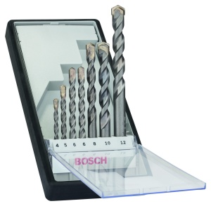 Set de burghie pentru beton Bosch Professional CYL-3 din 7 piese (pentru beton, Robust Line, O 4-12 mm, burghiu cu percutie accesoriu)