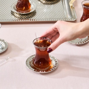 Set de ceai Karaca Nehir 19 piese pentru 6 persoane, portelan, multicolor - Img 2