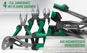 Set de clesti Bruder Mannesmann M10997 4 piese otel de inalta calitate manere ergonomice - Img 6