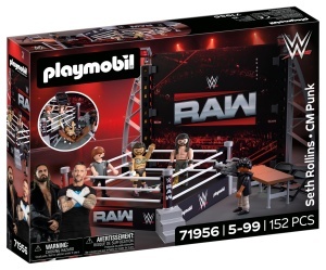 Set de colectie PLAYMOBIL WWE RAW Ring cu CM Punk si Seth Rollins, 71956 - Img 5