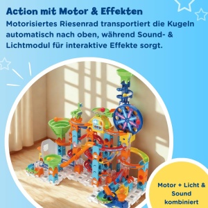 Set de Constructie cu Bile VTech Marble Rush XL100 - 135 Piese, Modul Electronic, 10 Bile - Img 5