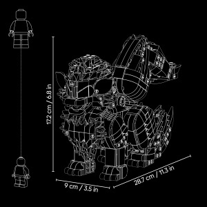 Set de Constructie LEGO Arkani - Figurina Pokemon cu Piese Mobile, Decoratiune pentru Birou sau Camera - Img 7