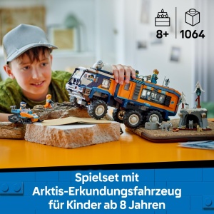 Set de Constructie LEGO City Arktis-Truck cu Laborator 60471, 1064 piese, 6 roti - Img 2