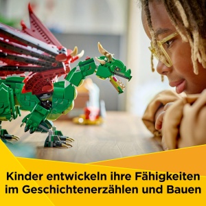 Set de Constructie LEGO Creator 3in1 Gruner Drache 31161 - 715 Piese, 3 Modele, pentru Copii 9 - Img 3