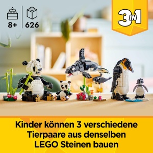 Set de Constructie LEGO Creator 3in1 Pandafamilie 31165 - 626 piese, pentru copii 8 - Img 2