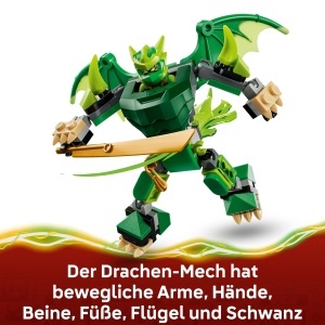 Set de Constructie LEGO Ninjago Lloyd Drachen-Mech Battle 71862, 81 piese, cu 3 figurine - Img 3