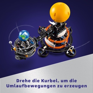 Set de constructie LEGO Technic 42179 - Model Soare, Pamant, Luna, 526 piese, interactiv - Img 3