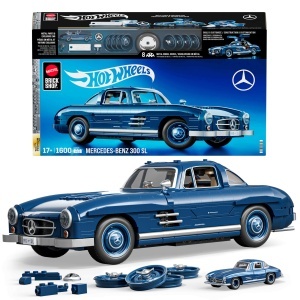 Set de Constructie Mattel Brick Shop Mercedes-Benz 300 SL, 1600 Piese, Detalii Realiste