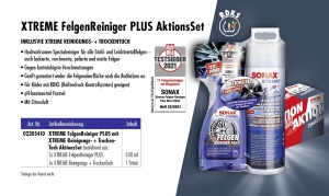 Set de curatare SONAX Xtreme pentru jante (500 ml) carpa de curatare (1 buc) - Img 3