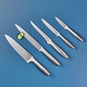 Set de cutite Karaca Venus 6 piese cu suport din sticla lame inoxidabile - Img 3