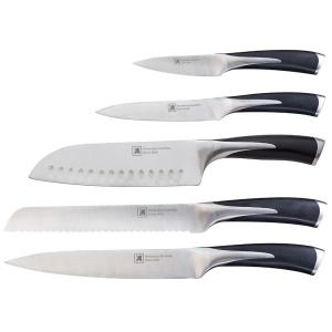 Set de cutite Richardson Sheffield Kyu 5 piese bloc din lemn de cauciuc lame din otel inoxidabil - Img 3