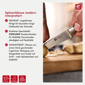 Set de cutite ZWILLING Vier Sterne cu bloc autoascutitor, 7 piese, negru - Img 5