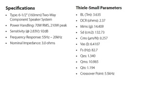 Set de difuzoare auto JBL Club 64C Gen 3-165mm Components de la Harman Kardon pentru un upgrade superior HiFi Compo - 210W max, sensibilitate ridicata, bas intens si raspuns mega de inalta frecventa - Img 11