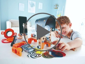Set de experimente Hape Junior Inventor Optisches Labor 8 experimente educativ - Img 9