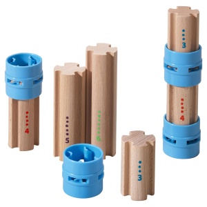 Set de Extensie HABA Kullerbu 300850 - 6 Coloane, 4 Conectori, pentru Copii 2 - Img 3