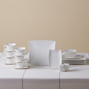 Set de Farfurii din Portelan Karaca Perfect White, 32 piese, 6 persoane, Alb