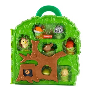 Set de figurine pentru copii Fisher-Price Waldfreunde cu 8 animale si tragecasa in forma de copac