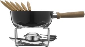Set de fondue cu branza Silit 9 bucati, fondue pentru 6 persoane, ceramica functionala silargan, inductie, se poate spala in masina de spalat vase, set de fondue, furculite pentru fondue cu arzator de caserola Rechaud - Img 3
