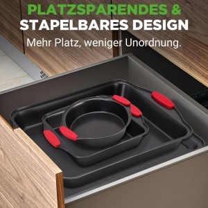 Set de forme de copt NutriChef 8 piese, antiaderente, din otel carbon, usor de curatat - Img 3