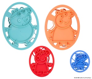 Set de forme pentru biscuiti Dr. Oetker Peppa Wutz 4 piese, usor de utilizat, din material rezistent - Img 2