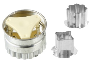Set de forme pentru fursecuri Zenker Linzer, 4 piese, inox si plastic