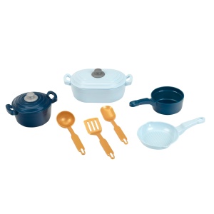 Set de gatit pentru copii Theo Klein, 5 piese, design modern, din plastic, pentru varsta 2 - Img 3